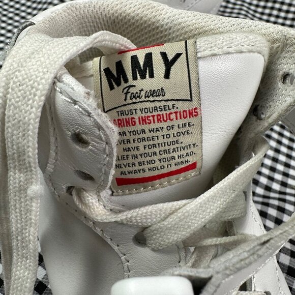 Maison Mihara Yashuhiro Pointed Toe White Sneakers Hi-Top EU 37 / US 7 - Picture 7 of 10